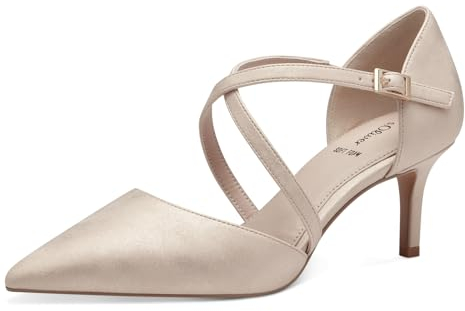 s.Oliver Damen Pumps mit Riemen Spitz Elegant, Rosa (Rose), 41 EU