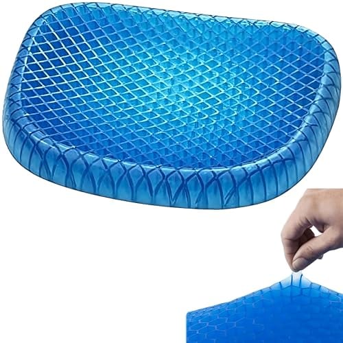 Retoo Sitzkissen Gel Comfort, Stuhlkissen, Ergonomisches Sitzkissen für Bürostuhl, Auto, Mehr Sitzkomfor, Sitzpolster Dickes Gelkissen