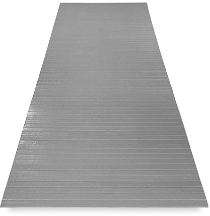 tex family Tapis en Bois Bamboo Woody © Tapis antidérapant Multi-Usage Cuisine Salle de Bains Entrée (Cm. 50x180, Gris Clair uni)