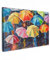 MuchoWow© Wandbilder 60x40 cm Wohnzimmer Wanddeko Schlafzimmer Zimmerdeko Fotowand Zimmer Deko Wand Dekoration Wall Art Kunstdruck - Bunt - Regenschirme - Malerei - Kunst - Regenbogen