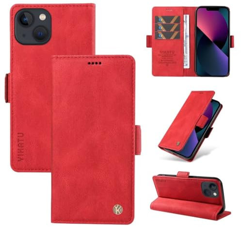 Custodia per OPPO Realme 9 Pro Plus con scomparto per carte di credito e banconote, con funzione leggio, chiusura magnetica, per OPPO Realme 9 Pro Plus, rosso
