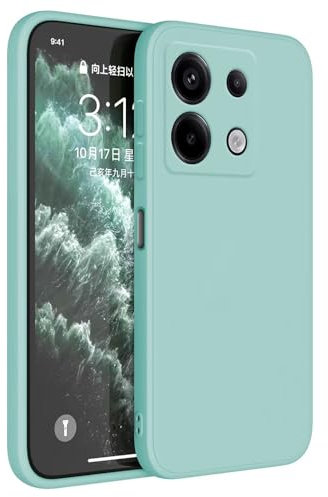 HAFFAN Custodia in Silicone TPU Compatibile con Redmi Note 13 Pro 5G / POCO X6 5G (6.67), Cover Case Protettiva per Cellulare - Ciano chiaro