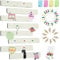 Vuzvuv 8 pcs Bulletin Board Bar Strips with 50 Pushpins & 10 Wooden Clip pins，Self Adhesive Cork Board for Wall，Felt Pin Board for School，Office Decor(Cream White)