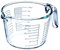KADAX Verre doseur en verre, pichet en verre avec poignée ergonomique, récipient doseur résistant pour produits liquides et poudrés, doseur pour la cuisson et la cuisson (1 litre)