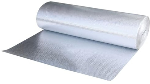 Isolante Termico Autoadesiva Rotolo, Lamina Isolante Isolamento Termico Alluminizzati per Porta Del Garage, Lamina Termoriflettente con Bolle, Lamina Termoriflettente per Termosifoni Invernale ( Size