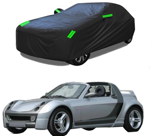 YHANNI Abdeckplane Passgenaue Auto für Smart Roadster Allwetter 100% Wasserdicht Atmungsaktiv Autoabdeckung Autoplane Vollgarage Outdoor Zubehör