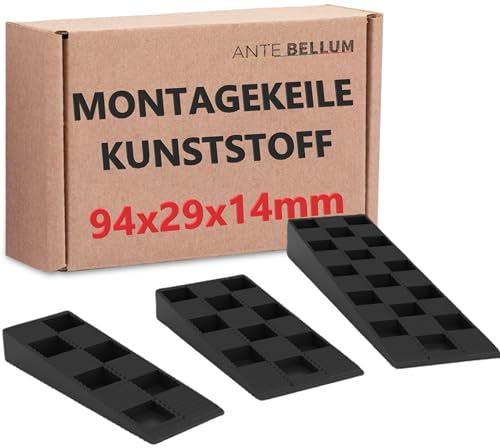 Distanziatori in plastica per pavimenti, finestre e porte, cunei in plastica per un montaggio efficace, distanziatori in laminato, infrangibili, collegabili, in tre misure, 94 x 29 x 14 mm, Ante