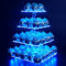 Ulifeme 4 Etagen Cupcake Ständer, Blau LED Lichterkette de Tortenständer Acryl für Hochzeit, Party, Geburtstag, Baby Duschen & Kuchen Dessert, Torten Etagere 4-stöckig, Quadrat Cupcake Stand