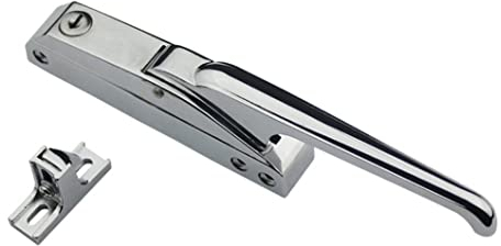 Poignée de porte de refroidisseur sans rendez-vous, poignée de porte de cuiseur vapeur, alliage de zinc chromé brillant, poignée de four, poignée de boîte à basse température, poignée d'angle de boîte