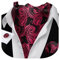 Barry.Wang Herren-Krawatte aus Seide, Paisleymuster, gewebt, Paisleymuster, modisches Ascot und Einstecktuch, Manschettenknöpfe, Set für Hochzeit, formelle Anlässe, Schwarz-rotes Paisleymuster,