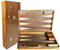 Syrace Holz-Inlay-Backgammon-Set, Klassisches Strategie-Brettspiel-Etui 15,7 Große Größe Mit Checker-Stücken Für Erwachsene Und Kinder