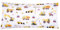 1 x Kissenbezug in 40x80 cm Renforcé 100% Baumwolle - Bagger, Baufahrzeuge, Kräne - Kopfkissen-Bezug, Kissenhülle, Dekokissenbezug, Kinder (1-Stück EW-Bagger 40x80)