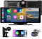 Hexinex CarPlay Auto, 10,26 Pollici con Wireless CarPlay e Android Auto, Dashcam Frontale 4K + Telecamera Posteriore 1080P, con BT USB AUX Siri Comando Vocale
