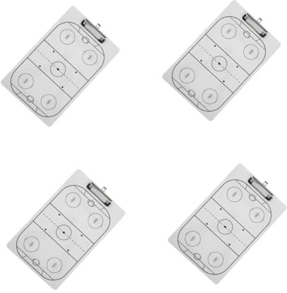 Yardwe 4 Stück Eishockey Brett Basketball Hockey Ausrüstung Hockey Brett Für Trainer Fußball Klemmbrett Für Trainer Taktisches Brett Eishockey Trainer Klemmbrett Weißes PVC