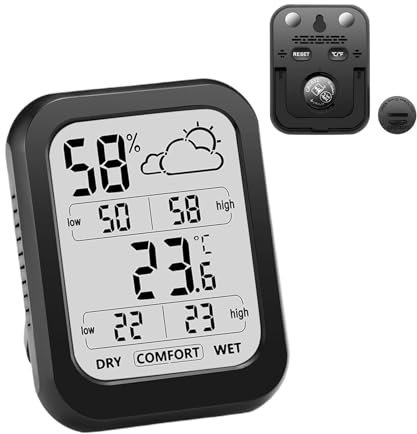 Temp Humidity Monitor für den Innenbereich, Smart Temp Humidity Monitor, Temperatur und Luftfeuchtigkeit Monitor für Pflanzen, Wireless Temp Humidity Monitor, Temp Humidity Monitor für Greenhouse,