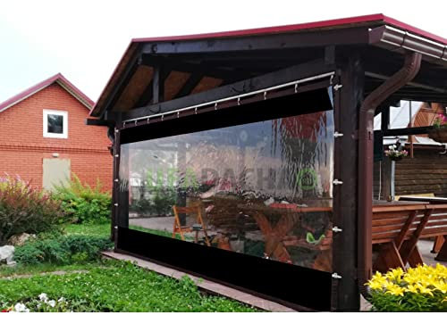 Tenda impermeabile trasparente con occhielli per gazebo balcone giardino garage pergola 6 x 2,7 m