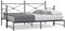 Juroupi Tagesbett Ausziehbar ohne Matratze Ausziehbares Bett Tagesbett Ausziehbar Daybed Bettsofa Schwarz 75x190 cm Stahl