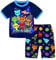 DYWPYCLQ Kids Boys' pajama set Fashion T-shirt+shorts Clothing Sleepwear Girls' 2-Piece Round neck clothing set 5-12Years (UK, Age, 5 Years, 6 Years, Blue)