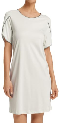 Hanro Damen Nachthemd UNA – 100% Baumwolle, Merzerisierter Interlock, Tulpenärmel, Puristisches Design & Weicher Fall