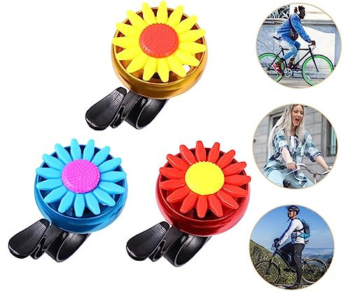 Toddmomy 3 Stück Fahrradklingel Sonnenblume Laut Klein Kunststoff Sicher Für Kinder Und Erwachsene Fahrradsicherheit