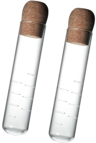 2 tubos infusores de té transparentes con corcho, coladores de té portátiles de hojas sueltas, para uso doméstico, cocina y restaurante