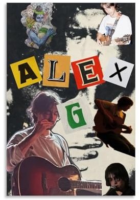 HAUEWB4HEWY Alex G Poster, ästhetischer Leinwandbezug, Wandkunst, Poster, moderne Kunst, Gemälde für Wohnzimmer, 30 x 45 cm, ungerahmter Stil