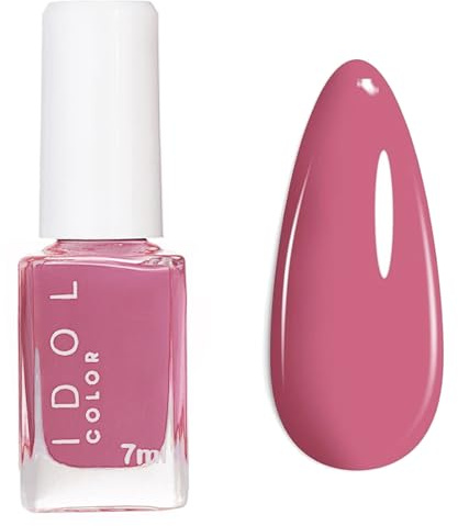 Dusty Pink Nail Polish - 7ml Light Pink Nail Varnish - Mauve Nail Varnish Quick Dry - Dusty Rose Long Lasting Nail Polish - Neutral Color Breathable NailPolish No UV Lamp Needed,Oil Based Formula