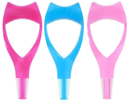 3Pcs Mascara Shield 3 in 1 Mascara Tool Plastic Makeup Eyelash Shields,Upper Lower Eye Lash Mascaras Shield,Eyelash Guard Guide Tools for Beauty Make Up Women Lady Girls(Blue,Pink,Purple)