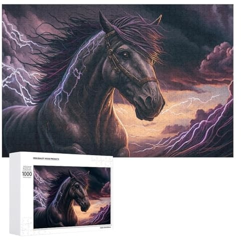 1000 PCS Puzzles Für Erwachsene, Puzzles Fantasy Art Horse Puzzles Für Erwachsene, Anti-Stress-Spielzeug, Urlaub Zu Hause, Zeitvertreib, Spaß Für Zu Hause, 1000 PCS