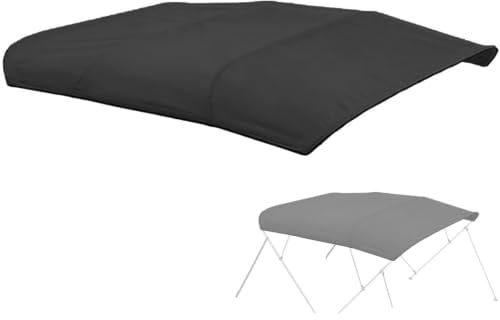 Toldo Bimini para Barco, Bimini para Barcos, Toldo Barco para Estructura 4 Arcos, Oxford 600D, 244 cm, Negro(173cm/68 in)