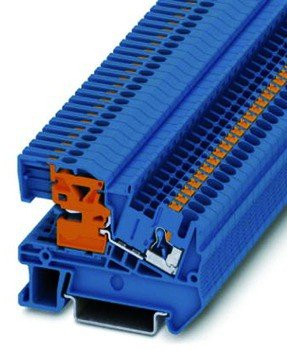 Phoenix Contact N-Trennklemme PTN 2,5, 24A, 250V, Federzuganschluss, 1x2-polig, 5.2mm, 46.3mm, 59mm, Kunststoff, Blau