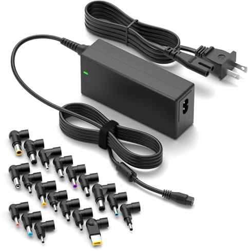 ZOZO 90W AC Universal Laptop Charger for HP Dell Gateway Toshiba Lenovo Acer Asus Samsung Sony Fujitsu Notebook Ultrabook Chromebook DC 12V 16V 18.5V 19V 19.5V 20V Power Adapter Supply Cord