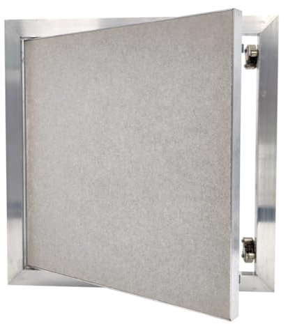 Revisionsklappe mit Gipskarton tapezierbar mit Druckverschluss 60x60 - Wartungsklappe robuster Aluminium Rahmen GK-Einlage 12,5mm - Revisionstür für Trockenbau - Wände und Decken - Reinigungsklappe