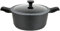 GSW 167857 Easy Click Kochtopf mit Glasdeckel und abnehmbaren Griffen, Aluminium, schwarz - ⌀24 cm