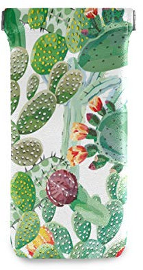 linomo Tropisch Grün Kaktus Sonnenbrille Tasche Mikrofaser Leder Beutel, Aufbewahrungstasche für Brille und Mobiltelefon
