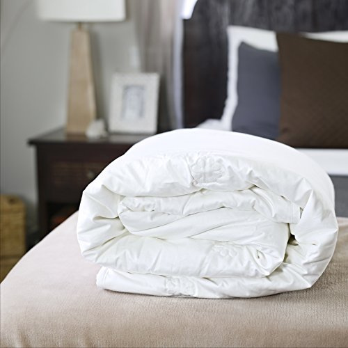 SILK BEDDING DIRECT. Luxuriöse Mit Langfaser Maulbeerseide Gefüllte Matratzenauflage mit Elastischem Baumwoll Satinrock. King Size, 200cm x 180cm