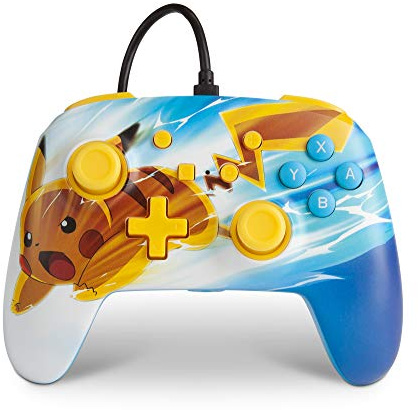 PowerA Pokémon Verbesserter kabelgebundener Controller für Nintendo Switch – Pikachu Charge
