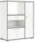 Miroytengo Mueble Auxiliar para Cocina con Tres Puertas Y Un Cajón Color Blanco Y Gris 107x90x40 cm