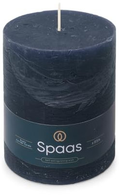 Spaas Rustik-Stumpenkerze, 100/130 mm, 95h, dunkelblau