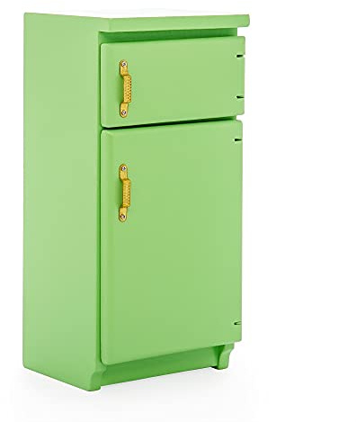 Odoria 1/12 Miniatur Kühlschrank Puppenhaus Zubehör, Grün