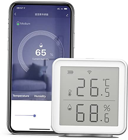WiFi Hygrometer Innen Hancaner Thermometer Hygrometer WiFi Smart Temperatur-Feuchtigkeitssensor Kompatibel mit Alexa 230ft Super Long Range Wireless Digital Hygrometer Innenthermometer