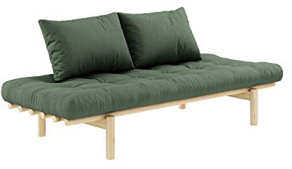 Karup Design, Pace Daybed, Schlafsofa, Gestell: Klarlackiert, Matratze: Olivengrün