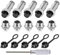 Aiqeer 5 Stück 5-Polig GX12 Aviation Stecker, 12 mm Gewinde Metall Luftfahrt Kabelverbinder, 5A Männlich Weiblich Luftfahrt Stecker Steckdose Kit, mit Gummikappe