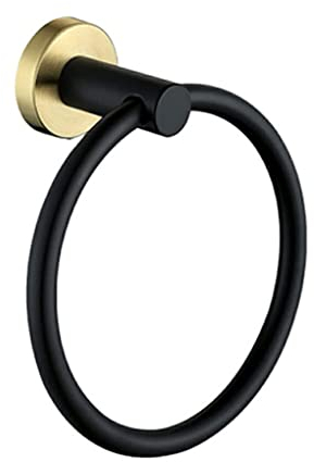 Handtuchring-Hängegestell Exquisiter Kleiderbügelständer, Schwarzes Gold