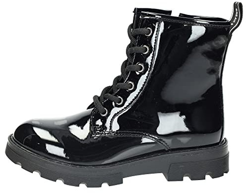 B&W MI5 59431 Stivali Moteras Vernice Bambina Stivaletti, Nero , 31 EU