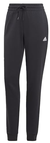 Adidas Damen Essentials Linear French Terry Cuffed Pants, Black/White, XXS