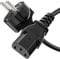 sonero Stromkabel Kaltgerätekabel 3 Polig, 2,0m, Schutzkontakt Stecker Netzstecker auf Kaltgerätekupplung C13 Buchse, Netzkabel Netzteil Strom Kabel für Monitor PC Drucker, Schwarz