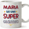 MUGFFINS Tazas Personalizadas para FUTBOLISTA mujer - En Italiano - Sei Super - 11 oz / 330 ml - Regalo Personalizable original y divertido