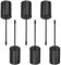 6 Stück Stabkerzenhalter Adventskranz Schwarz, Kerzenhalter Mit Dorn, Kerzenstecker für Stabkerzen, Metall Kerzenständer (Schwarz)