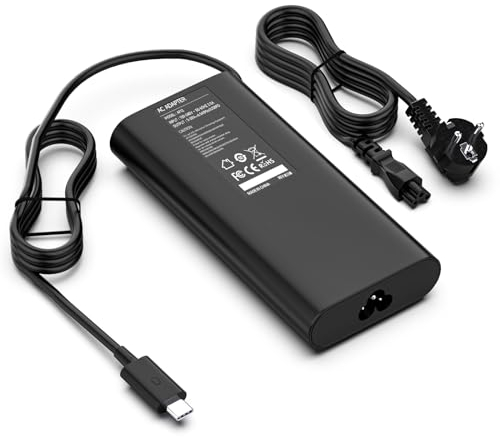 130W Dell Chargeur USB C 20V 6,5A Ordinateur Portable pour Latitude 7410 7310 7210 9410 9510 9575 5420 5520 5510 XPS 15 2in1 9575 Precision 5530 2in1 5550 5750 3560 3550 3551 Adaptateur Alimentation